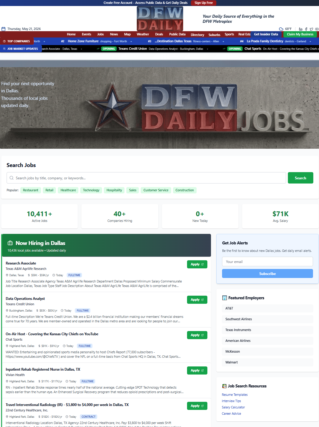 DFW Daily view 5